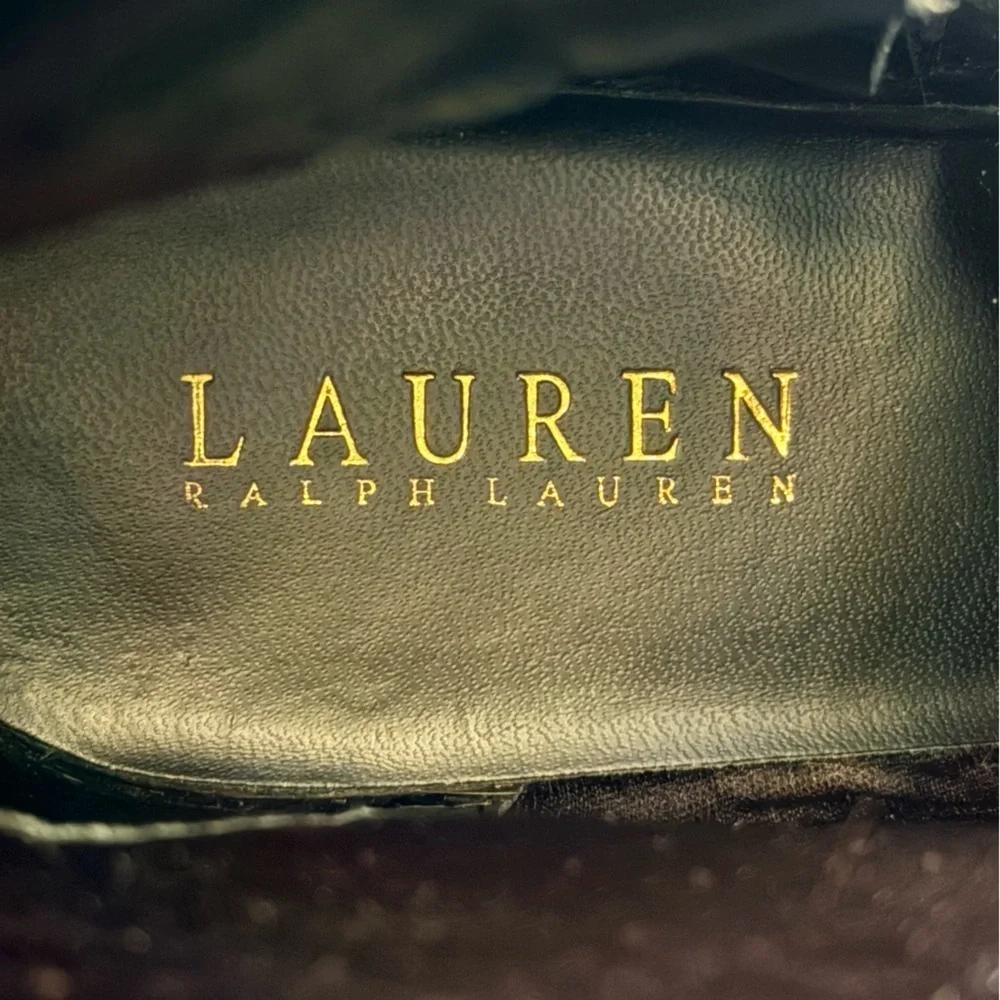 Lauren Ralph Lauren Maryann Black Leather Riding Boots